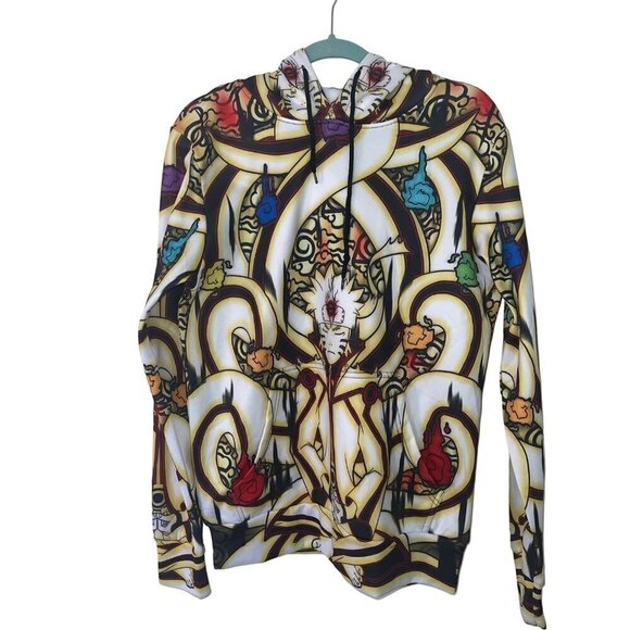 Waz Shop Mens Naruto Hoodie Jacket Size Small White Multicolor Pullover Pockets - Picture 8 of 10